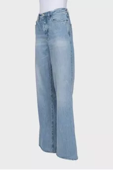 Джинси wide leg на гудзиках