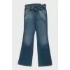 Flared jeans with tag