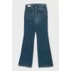 Flared jeans with tag