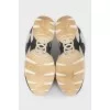 Gray sneakers made of textile and suede