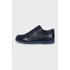 Men's blue sneakers with snakeskin