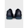 Men's blue sneakers with snakeskin
