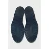 Men's blue sneakers with snakeskin