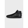 Men's leather and canvas sneakers