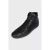 Men's leather and canvas sneakers