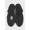 Men's leather and canvas sneakers