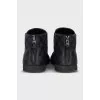 Men's leather and canvas sneakers