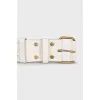 White perforated belt