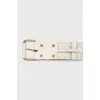 White perforated belt