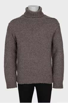 Men's wool turtleneck sweater
