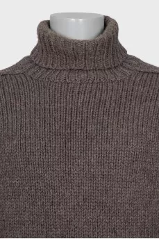 Men's wool turtleneck sweater