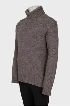 Men's wool turtleneck sweater