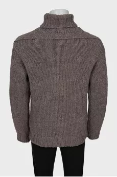 Men's wool turtleneck sweater