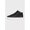 Men's high-top leather sneakers