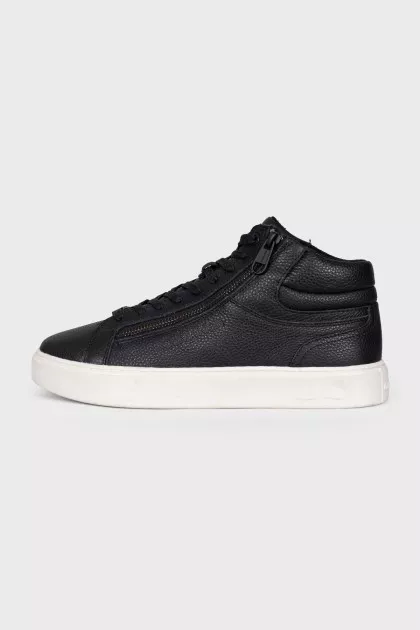 Men's high-top leather sneakers