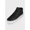 Men's high-top leather sneakers