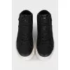 Men's high-top leather sneakers