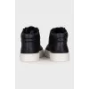 Men's high-top leather sneakers