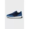 Men's blue suede sneakers