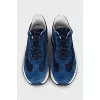 Men's blue suede sneakers