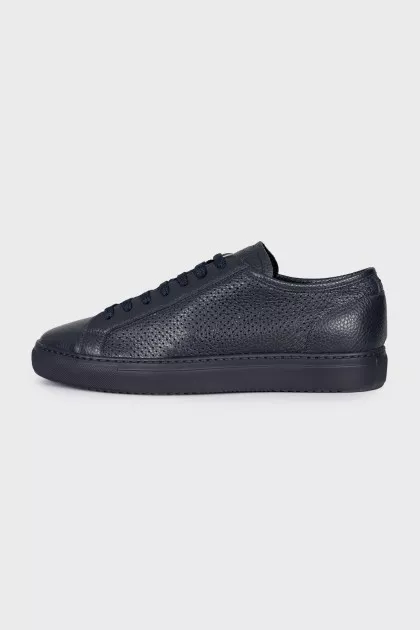 Men's perforated leather sneakers