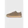 Men's brown suede sneakers