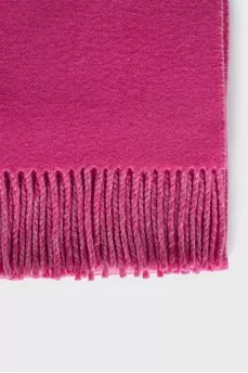 Pink wool scarf