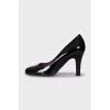Black patent leather shoes