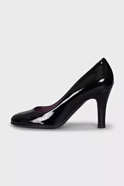 Black patent leather shoes
