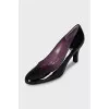 Black patent leather shoes