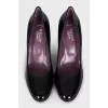 Black patent leather shoes