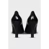 Black patent leather shoes