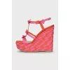 Braided sandals with bows