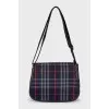 Plaid shoulder bag