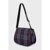 Plaid shoulder bag