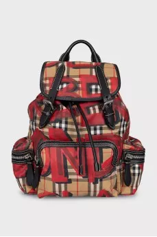 Рюкзак Rucksack в фирменный принт