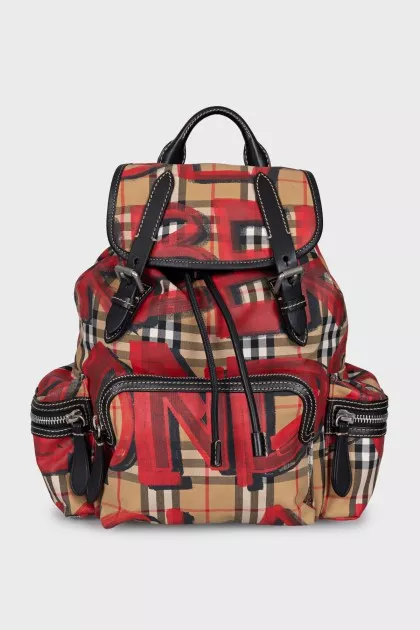Рюкзак Rucksack в фирменный принт