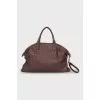 Woven Nappa Leather Maxi Bag