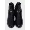 Black patent leather boots