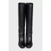 Black leather boots