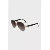 Sunglasses with leather inserts