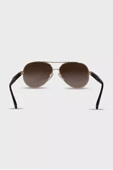 Sunglasses with leather inserts