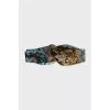 Printed silk headband