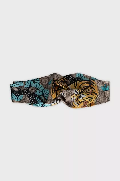 Printed silk headband