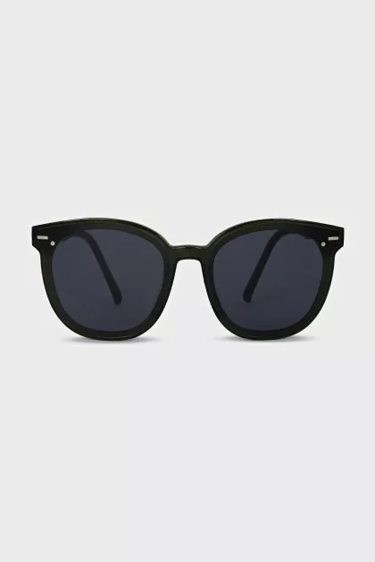 Green Wayfarer sunglasses