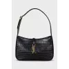 Black leather bag LE 5 À 7
