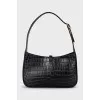 Black leather bag LE 5 À 7