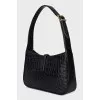 Black leather bag LE 5 À 7