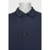 Men's reversible buttoned raincoat