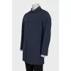 Men's reversible buttoned raincoat